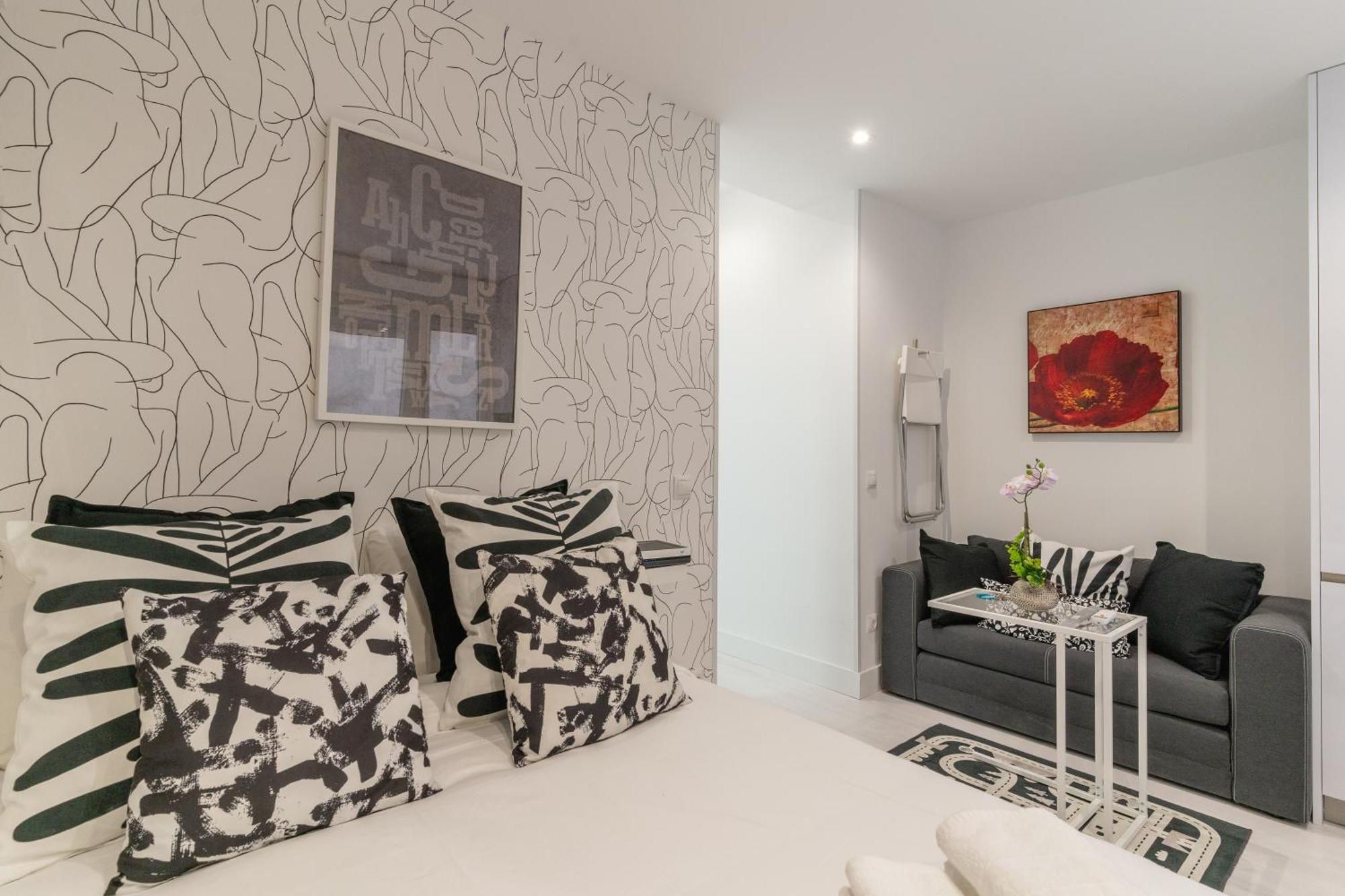 Modern Studio-1Bathroom-Chueca Madrid Exteriör bild